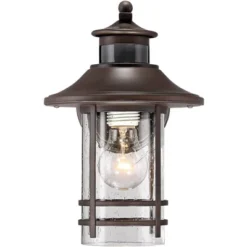 John Timberland Galt Outdoor Mission Wall Light Fixture Oil Rubbed Bronze Motion Sensor Dusk To Dawn 11 1/4" Seedy Glass For Post Exterior Barn Deck -Garden Outdoor Store GUEST 0515dd8f f3eb 4799 9f49 a1d6c0865969