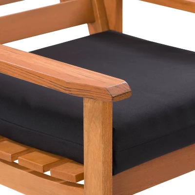 Miramar 5pc Square Wood Patio Bar Height Dining Set - Cinnamon Brown/Black - CorLiving 6 Miramar 5pc Square Wood Patio Bar Height Dining Set - Cinnamon Brown/Black - CorLiving - Image 6