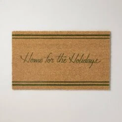 Home For The Holidays Coir Christmas Doormat Tan/Evergreen - Hearth & Hand™ With Magnolia -Garden Outdoor Store GUEST 13b31cfc 46c8 48a4 aa5b b1d7b81bcdb7