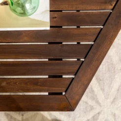 Saybrook Modern Metal And Wood Patio Hexagon Coffee Table - Dark Brown - Saracina Home -Garden Outdoor Store GUEST 1575244a 2b24 47f2 aec6 97e7b0aa7cc9