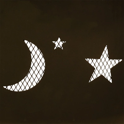 Sunnydaze Decor Sunnydaze Outdoor Camping Or Backyard Steel Round Cosmic Fire Pit With Spark Screen And Log Poker - 41.5" - Black 3 Sunnydaze Decor Sunnydaze Outdoor Camping Or Backyard Steel Round Cosmic Fire Pit With Spark Screen And Log Poker - 41.5" - Black - Image 3