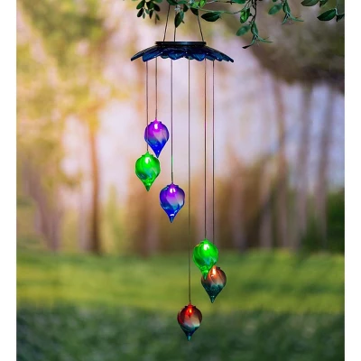 Wind & Weather Solar-Powered Lighted Color-Changing Teardrop Mobile 1 Wind & Weather Solar-Powered Lighted Color-Changing Teardrop Mobile