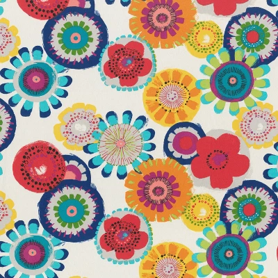 2pc Crosby Floral Outdoor Tufted Chair Cushions - Pillow Perfect 4 2pc Crosby Floral Outdoor Tufted Chair Cushions - Pillow Perfect - Image 4