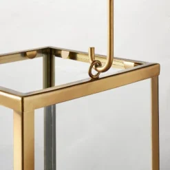 Square Metal & Glass Pillar Candle Lantern - Hearth & Hand™ With Magnolia -Garden Outdoor Store GUEST 24966467 9c7c 4826 9a4c abbcf6598992