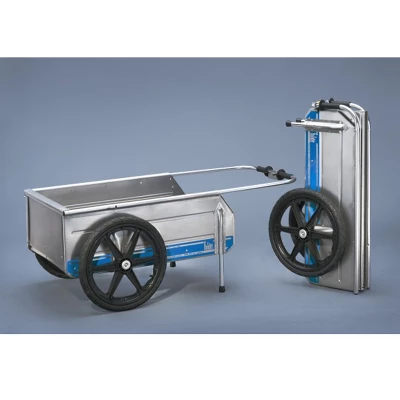 Tipke Manufacturing Company Foldit Do It All Aluminum Folding Cart, Blue Stripe With Full Height Enclosed Rear Gate For Foldit Carts 4 Tipke Manufacturing Company Foldit Do It All Aluminum Folding Cart, Blue Stripe With Full Height Enclosed Rear Gate For Foldit Carts - Image 4