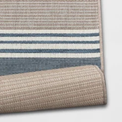 Sand Stripe Outdoor Rug Blue - Threshold™ 6 Sand Stripe Outdoor Rug Blue - Threshold™ -Garden Outdoor Store GUEST 3616b472 fed7 4009 8a0d 4aa280b59abf