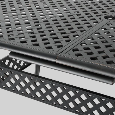 Abigail Rectangle Cast Aluminum Expandable Outdoor Patio Dining Table - Copper - Christopher Knight Home 3 Abigail Rectangle Cast Aluminum Expandable Outdoor Patio Dining Table - Copper - Christopher Knight Home - Image 3