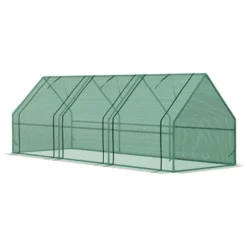 Outsunny 9' L X 3' W X 3' H Mini Greenhouse Portable Hot House With Large Zipper Doors & Water/UV PE Cover For Outdoor And Garden, Green 8 Outsunny 9' L X 3' W X 3' H Mini Greenhouse Portable Hot House With Large Zipper Doors & Water/UV PE Cover For Outdoor And Garden, Green -Garden Outdoor Store GUEST 499c0337 e9c2 4b23 b47c 04c4ce4691b6