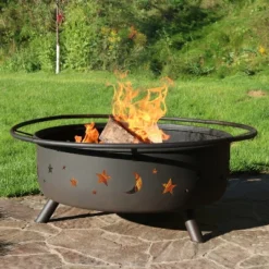 Sunnydaze Decor Sunnydaze Outdoor Camping Or Backyard Steel Round Cosmic Fire Pit With Spark Screen And Log Poker - 41.5" - Black 13 Sunnydaze Decor Sunnydaze Outdoor Camping Or Backyard Steel Round Cosmic Fire Pit With Spark Screen And Log Poker - 41.5" - Black -Garden Outdoor Store GUEST 4d2b037a 45e0 467f b435 14b9755fc921