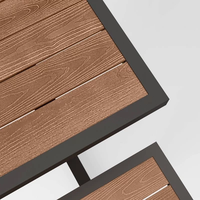 Bryant Faux Wood Rectangle Patio Picnic Table - Gray/Natural Wood - Threshold™ 3 Bryant Faux Wood Rectangle Patio Picnic Table - Gray/Natural Wood - Threshold™ - Image 3