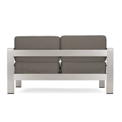 Cape Coral 5pc Aluminum And MGO Seating Set With Fire Table Khaki/Light Gray - Christopher Knight Home 11 Cape Coral 5pc Aluminum And MGO Seating Set With Fire Table Khaki/Light Gray - Christopher Knight Home - Image 11