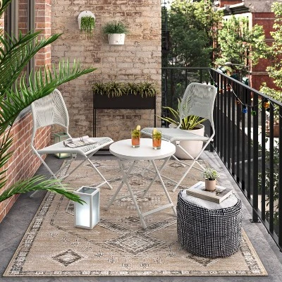 5'x7' Sunset Moroccan Tapestry Rectangular Woven Outdoor Area Rug Light Brown - Opalhouse™ 1 5'x7' Sunset Moroccan Tapestry Rectangular Woven Outdoor Area Rug Light Brown - Opalhouse™