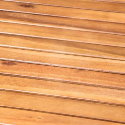 Stamford Round Acacia Wood Outdoor Patio Dining Table - Teak - Christopher Knight Home 5 Stamford Round Acacia Wood Outdoor Patio Dining Table - Teak - Christopher Knight Home - Image 5