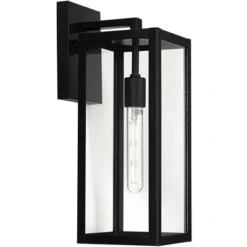 John Timberland Titan Modern Outdoor Wall Light Fixtures Set Of 2 Mystic Black Rectangular Frame 17" Clear Glass For Post Exterior Barn 12 John Timberland Titan Modern Outdoor Wall Light Fixtures Set Of 2 Mystic Black Rectangular Frame 17" Clear Glass For Post Exterior Barn -Garden Outdoor Store GUEST 837ddb37 32d4 48ab 931a d909d909fcd2
