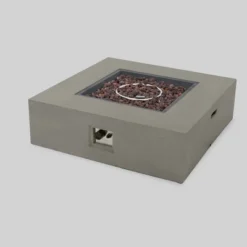 Oana 7pc Acacia V-Shaped Sectional Sofa Set With Fire Pit - Teak/Beige/Light Gray - Christopher Knight Home 8 Oana 7pc Acacia V-Shaped Sectional Sofa Set With Fire Pit - Teak/Beige/Light Gray - Christopher Knight Home -Garden Outdoor Store GUEST 8893c7e1 0d56 4b57 b707 47e41e847d7d