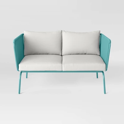 Fisher Patio Loveseat - Blue-Green - Project 62™ 2 Fisher Patio Loveseat - Blue-Green - Project 62™ - Image 2