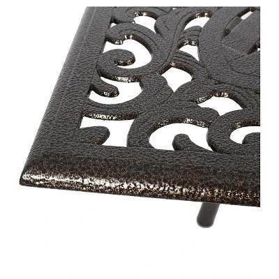 Phoenix Square Cast Aluminum Table - Hammered Bronze - Christopher Knight Home 2 Phoenix Square Cast Aluminum Table - Hammered Bronze - Christopher Knight Home - Image 2