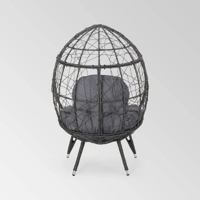 Gianni Wicker Teardrop Chair - Christopher Knight Home 4 Gianni Wicker Teardrop Chair - Christopher Knight Home - Image 4