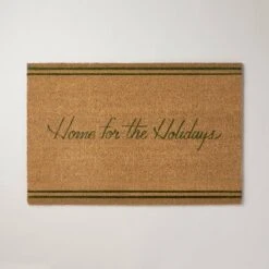 Home For The Holidays Coir Christmas Doormat Tan/Evergreen - Hearth & Hand™ With Magnolia -Garden Outdoor Store GUEST 9e509adc f297 45c1 9bfc 1446110a5518