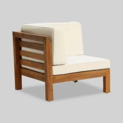 Oana 7pc Acacia V-Shaped Sectional Sofa Set With Fire Pit - Teak/Beige/Light Gray - Christopher Knight Home 9 Oana 7pc Acacia V-Shaped Sectional Sofa Set With Fire Pit - Teak/Beige/Light Gray - Christopher Knight Home -Garden Outdoor Store GUEST a07ff955 b3d4 468d a75b 480cf131f0f8