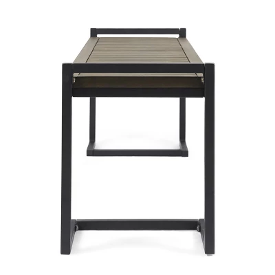 Hopkins Acacia & Iron Bench - Christopher Knight Home 2 Hopkins Acacia & Iron Bench - Christopher Knight Home - Image 2