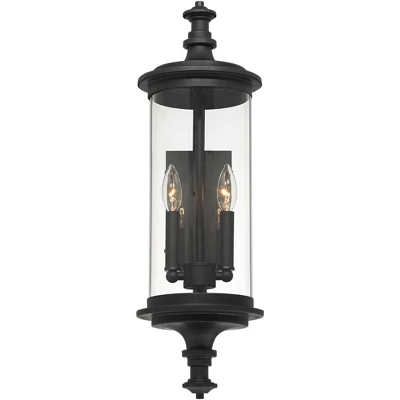 Possini Euro Design Medici Modern Outdoor Wall Light Fixture Black Metal 24 1/2" Clear Glass For Post Exterior Barn Deck House Porch Yard Patio Home 3 Possini Euro Design Medici Modern Outdoor Wall Light Fixture Black Metal 24 1/2" Clear Glass For Post Exterior Barn Deck House Porch Yard Patio Home - Image 3