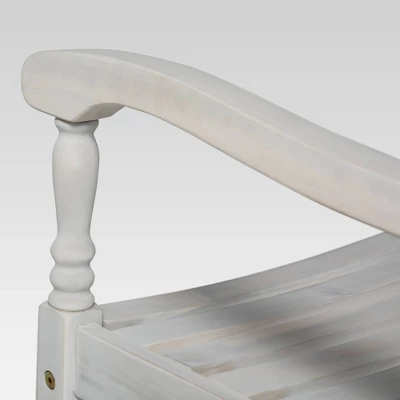 Bamberg Transitional Acacia Wood Outdoor Rocking Chair - Saracina Home 6 Bamberg Transitional Acacia Wood Outdoor Rocking Chair - Saracina Home - Image 6