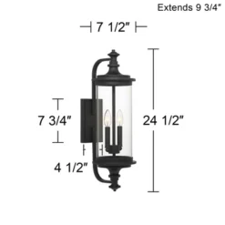 Possini Euro Design Medici Modern Outdoor Wall Light Fixture Black Metal 24 1/2" Clear Glass For Post Exterior Barn Deck House Porch Yard Patio Home 13 Possini Euro Design Medici Modern Outdoor Wall Light Fixture Black Metal 24 1/2" Clear Glass For Post Exterior Barn Deck House Porch Yard Patio Home -Garden Outdoor Store GUEST c01dd7ea d103 44e8 aa1f ca0ed14221d2