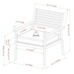 Saracina Home 4pc Mid-Century Modern Slatted Acacia Outdoor Patio Conversation Furniture Set 12 Saracina Home 4pc Mid-Century Modern Slatted Acacia Outdoor Patio Conversation Furniture Set -Garden Outdoor Store GUEST c5373106 fe50 4bc9 a5c2 413de41b73ee