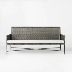 Wicker & Metal X Frame Patio Sofa - Gray - Threshold™ Designed With Studio McGee 9 Wicker & Metal X Frame Patio Sofa - Gray - Threshold™ Designed With Studio McGee -Garden Outdoor Store GUEST cc70c42f 8a55 439d 94fa 2f1b97698daa