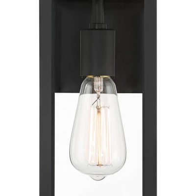 John Timberland Titan Modern Outdoor Wall Light Fixtures Set Of 2 Mystic Black 14 1/4" Clear Glass For Post Exterior Barn Deck House Porch Yard Patio 2 John Timberland Titan Modern Outdoor Wall Light Fixtures Set Of 2 Mystic Black 14 1/4" Clear Glass For Post Exterior Barn Deck House Porch Yard Patio - Image 2