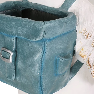 Christopher Knight Home 17" Wide Forgey Concrete Outdoor Novelty Goose Planter White/Blue 10 Christopher Knight Home 17" Wide Forgey Concrete Outdoor Novelty Goose Planter White/Blue - Image 10