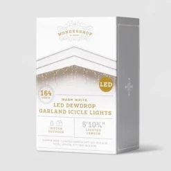 164ct LED High Density Dewdrop Garland Christmas Icicle Lights Warm White With Copper Wire - Wondershop™ 6 164ct LED High Density Dewdrop Garland Christmas Icicle Lights Warm White With Copper Wire - Wondershop™ -Garden Outdoor Store GUEST d12ae083 e551 4559 bb3c 9ad1bbd1df04