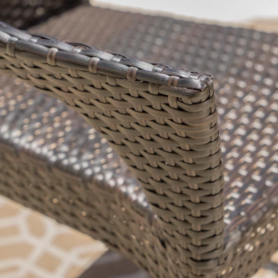 Mirage 4pk Wicker Stacking Chairs - Brown - Christopher Knight Home 2 Mirage 4pk Wicker Stacking Chairs - Brown - Christopher Knight Home - Image 2