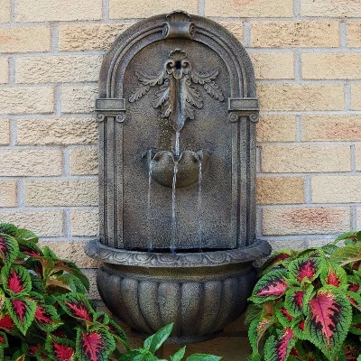 Sunnydaze Decor Sunnydaze 27"H Solar-Powered Polystone Florence Outdoor Wall-Mount Water Fountain 1 Sunnydaze Decor Sunnydaze 27"H Solar-Powered Polystone Florence Outdoor Wall-Mount Water Fountain