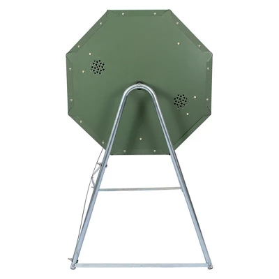 Jora Composters JK270A 70 Gallon Dual Chamber Galvanized Steel Backyard Composter Tumbler Bin For High Temperature Outdoor Composting, Green 2 Jora Composters JK270A 70 Gallon Dual Chamber Galvanized Steel Backyard Composter Tumbler Bin For High Temperature Outdoor Composting, Green - Image 2