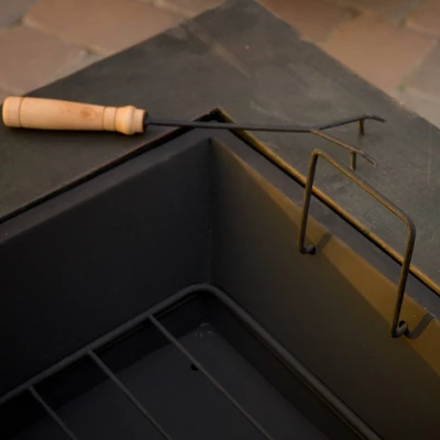 Crestline 29" Concrete Wood Burning Fire Pit - Square - Natural Stone - Christopher Knight Home 3 Crestline 29" Concrete Wood Burning Fire Pit - Square - Natural Stone - Christopher Knight Home - Image 3