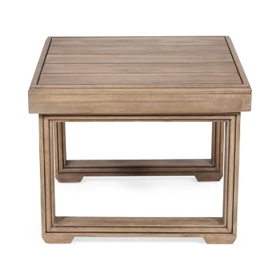 Westchester Acacia Wood Side Table - Brown - Christopher Knight Home 2 Westchester Acacia Wood Side Table - Brown - Christopher Knight Home - Image 2