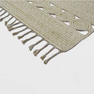 7' X 10' Braided Rectangle Tassels Outdoor Rug Neutral - Opalhouse™ 1 7' X 10' Braided Rectangle Tassels Outdoor Rug Neutral - Opalhouse™