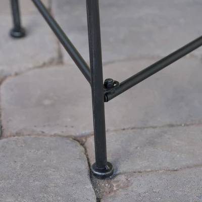 Petra Rectangle Iron Patio Coffee Table - Black - Christopher Knight Home 3 Petra Rectangle Iron Patio Coffee Table - Black - Christopher Knight Home - Image 3