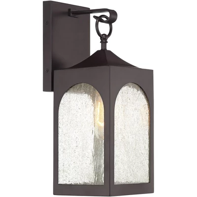 Possini Euro Design Tyne Modern Outdoor Wall Light Fixture Bronze 16 1/2" Seedy Glass For Post Exterior Barn Deck House Porch Yard Posts Patio Home 4 Possini Euro Design Tyne Modern Outdoor Wall Light Fixture Bronze 16 1/2" Seedy Glass For Post Exterior Barn Deck House Porch Yard Posts Patio Home - Image 4